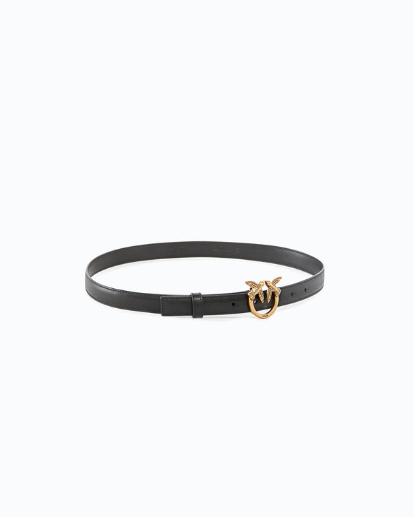 Love Birds thin leather belt 2cm