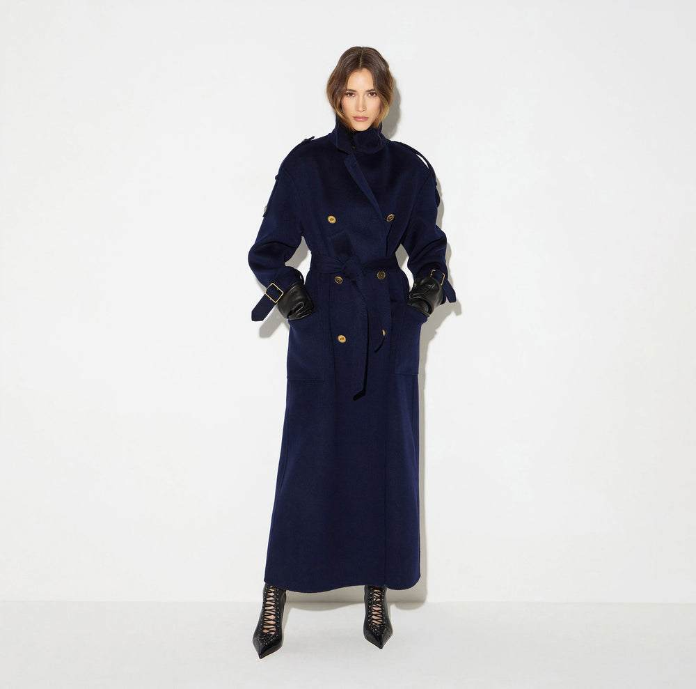 Coat in double cloth
