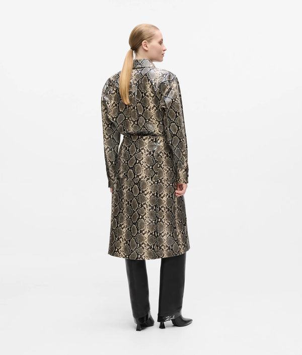 Faux-python midi skirt