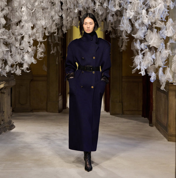 Coat in double cloth