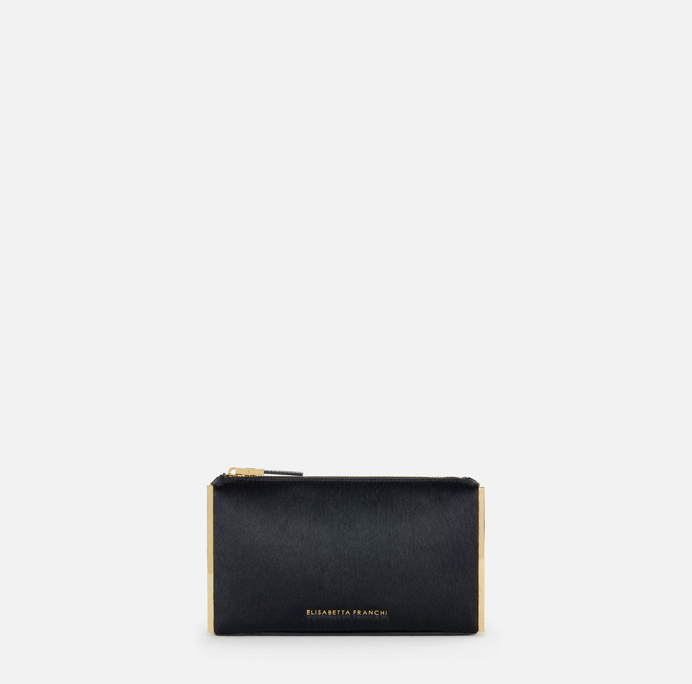 Cowhide clutch bag