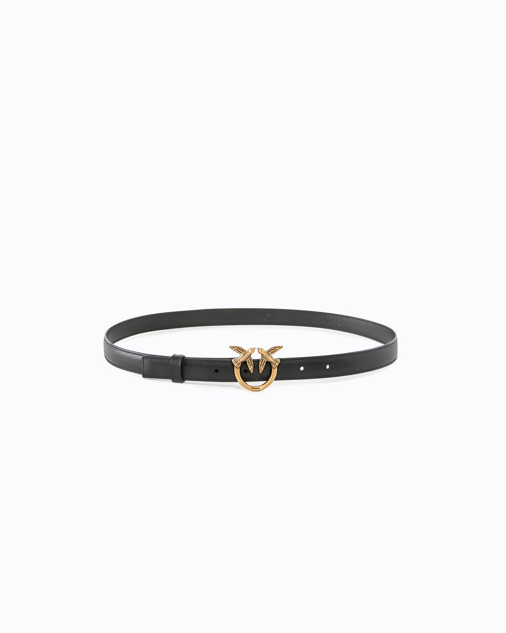 Love Birds thin leather belt 2cm