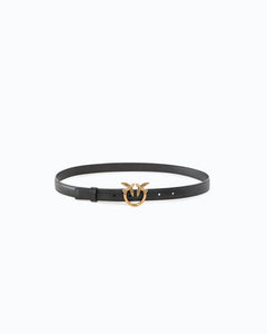 Love Birds thin leather belt 2cm
