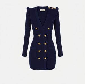 ELISABETTA FRANCHI Abito in maglia AM13S66E2 Blu Notte