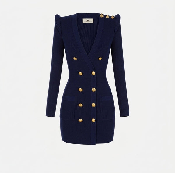 ELISABETTA FRANCHI Abito in maglia AM13S66E2 Blu Notte