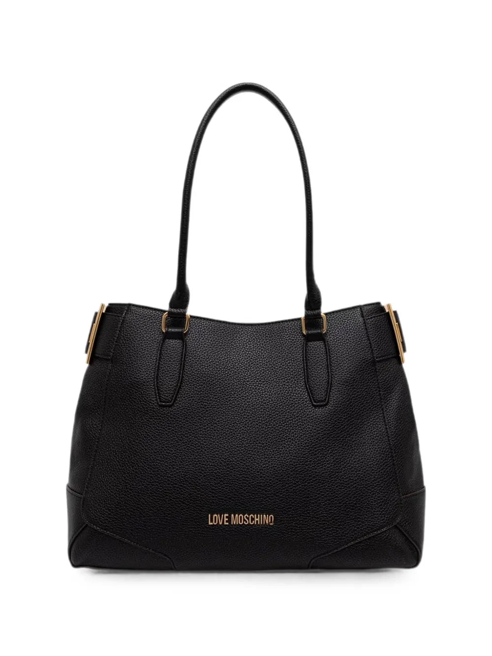 Love Moschino grained-effect handbag with buckle