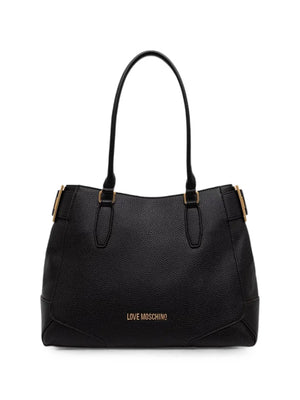 Love Moschino grained-effect handbag with buckle