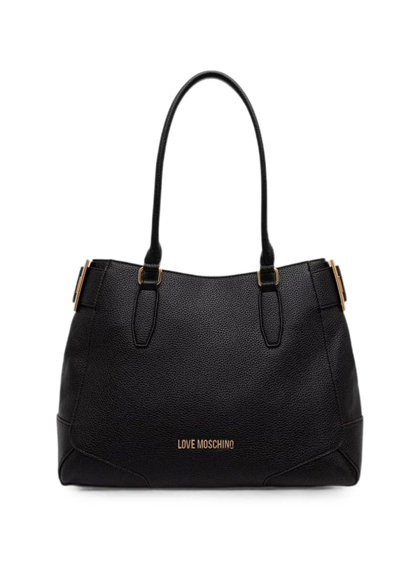 Love Moschino grained-effect handbag with buckle