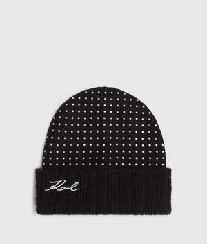 K/Signature rhinestone beanie
