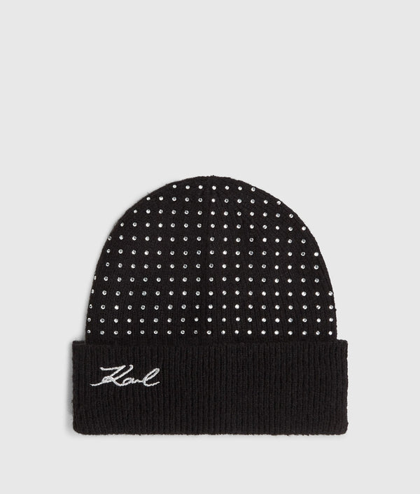 K/Signature rhinestone beanie