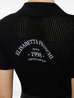 Elisabetta Franchi logo-print short-sleeve polo top