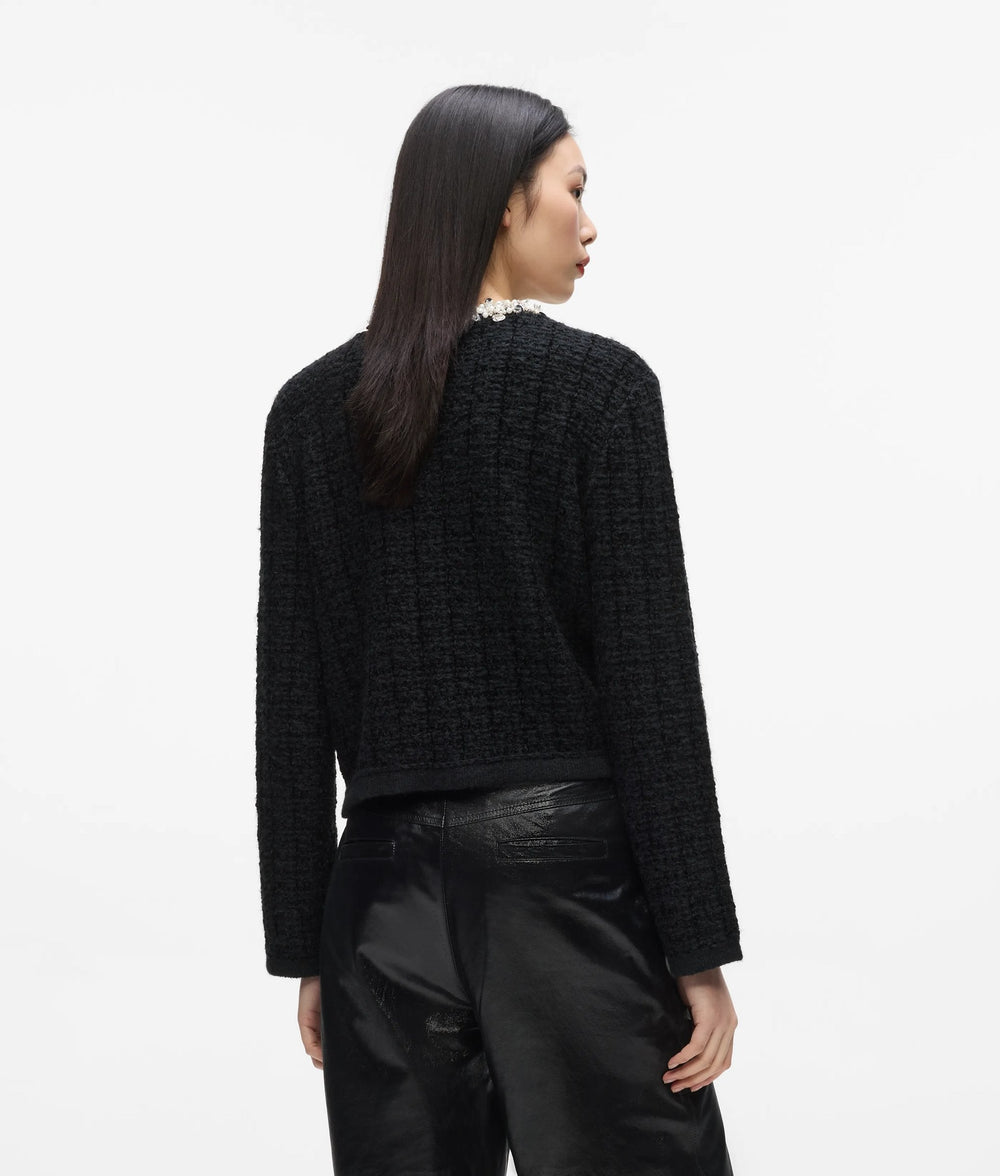 Textured beaded cardigan