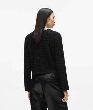 Textured beaded cardigan