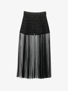 TWINSET Short Tweed à Superposition En Tulle | Noir | FARFETCH PH