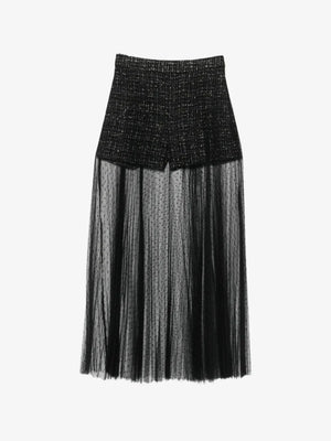 TWINSET Short Tweed à Superposition En Tulle | Noir | FARFETCH PH