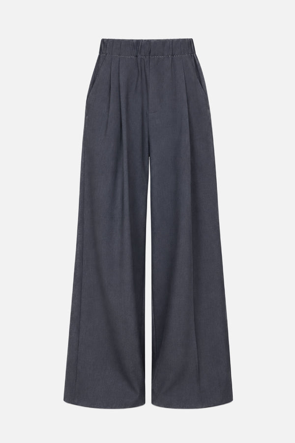ELEH WIDE LEG PANTS GREY EFW260074