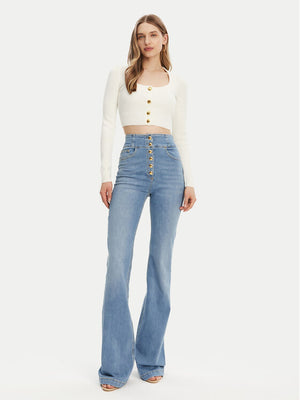 Elisabetta Franchi Τζιν PJ82D51E2 Μπλε Regular Fit