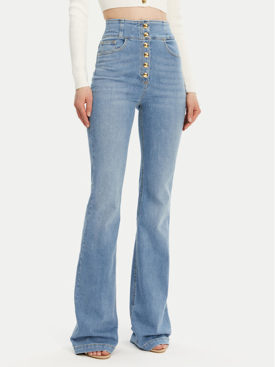 Elisabetta Franchi Τζιν PJ82D51E2 Μπλε Regular Fit