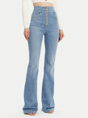 Elisabetta Franchi Τζιν PJ82D51E2 Μπλε Regular Fit
