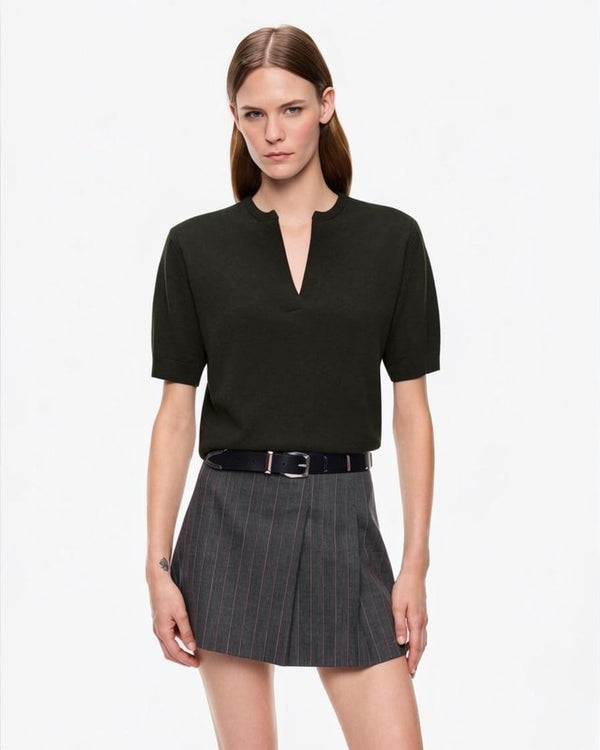 PINKO Maglia con scollo a V in lana e cashmere