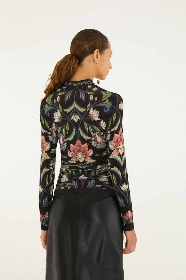 natalia long sleeve jersey blouse