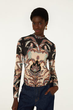 tapestry dream long sleeve jersey blouse