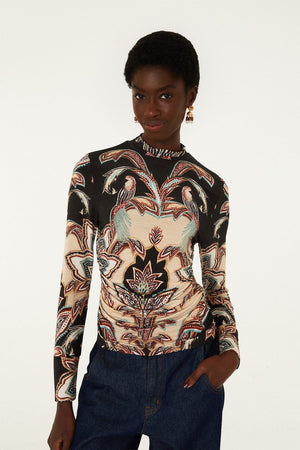 tapestry dream long sleeve jersey blouse