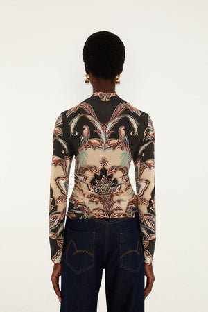 tapestry dream long sleeve jersey blouse