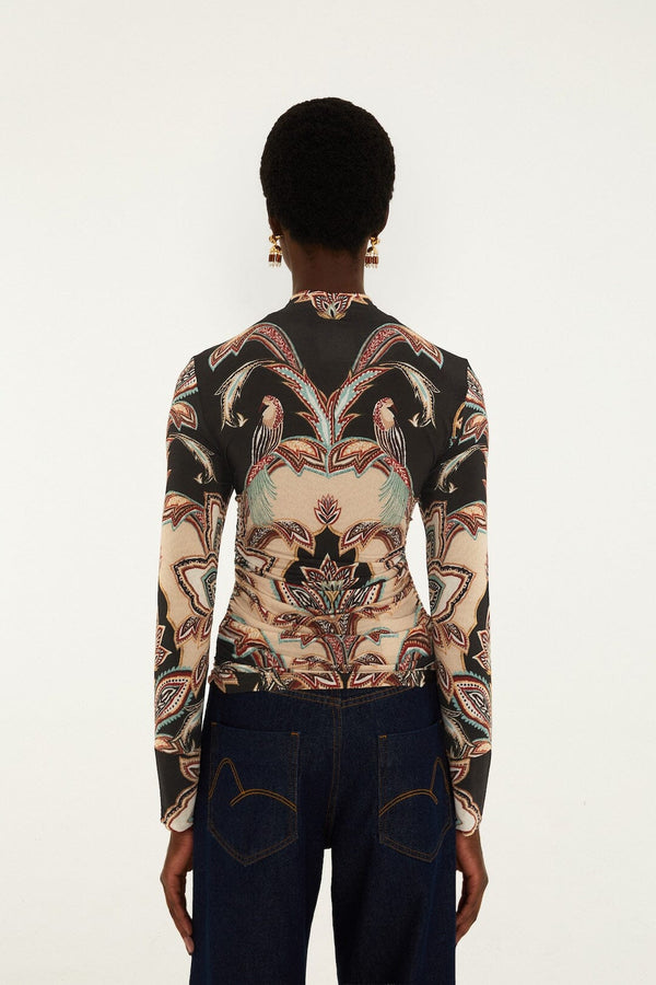 tapestry dream long sleeve jersey blouse
