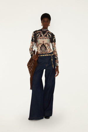 tapestry dream long sleeve jersey blouse
