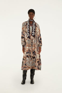 tapestry dream long sleeve midi dress