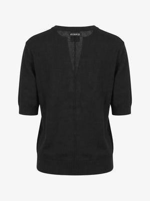 PINKO Maglia con scollo a V in lana e cashmere