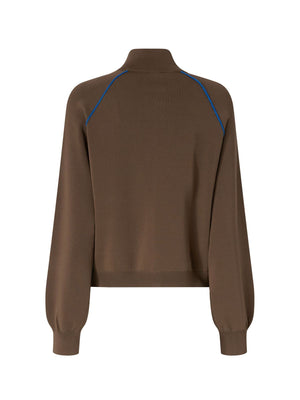 Pinko Zip-Up High-Neck Jumper