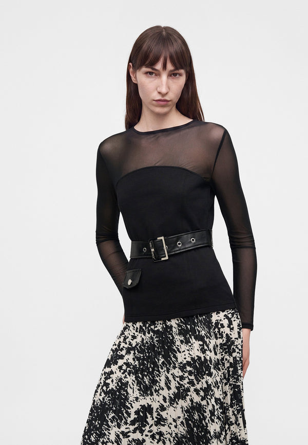 Karl Lagerfeld μπλούζα με μακριά μανίκια B4W17022-999