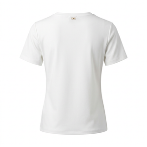 FRACOMINA  WHITE T-SHIRT WITH PATTERN