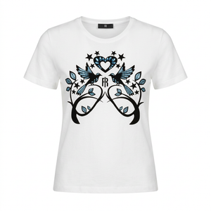 FRACOMINA  WHITE T-SHIRT WITH PATTERN