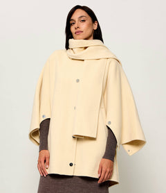 Woolen coat + scarf Ciclamino