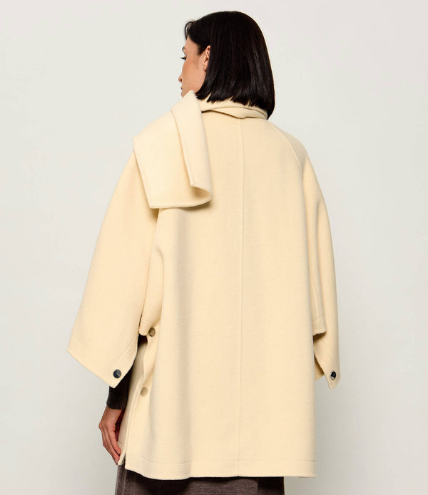 Woolen coat + scarf Ciclamino