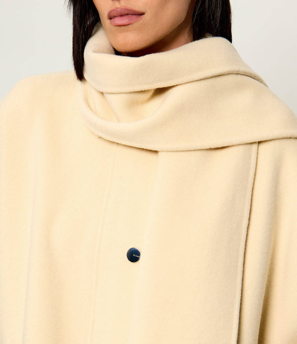 Woolen coat + scarf Ciclamino
