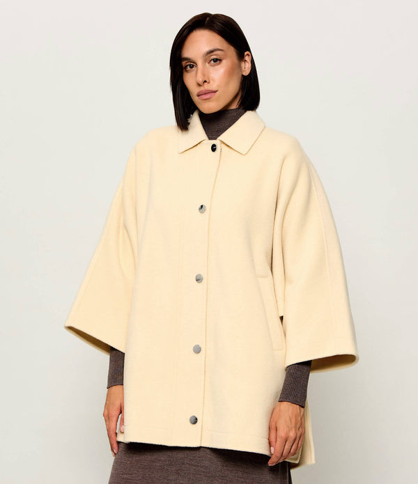 Woolen coat + scarf Ciclamino