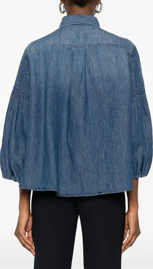Pinko Γυναικείο Καλοκαιρινό Top Τζιν Μπλε 106402A33J-PJL