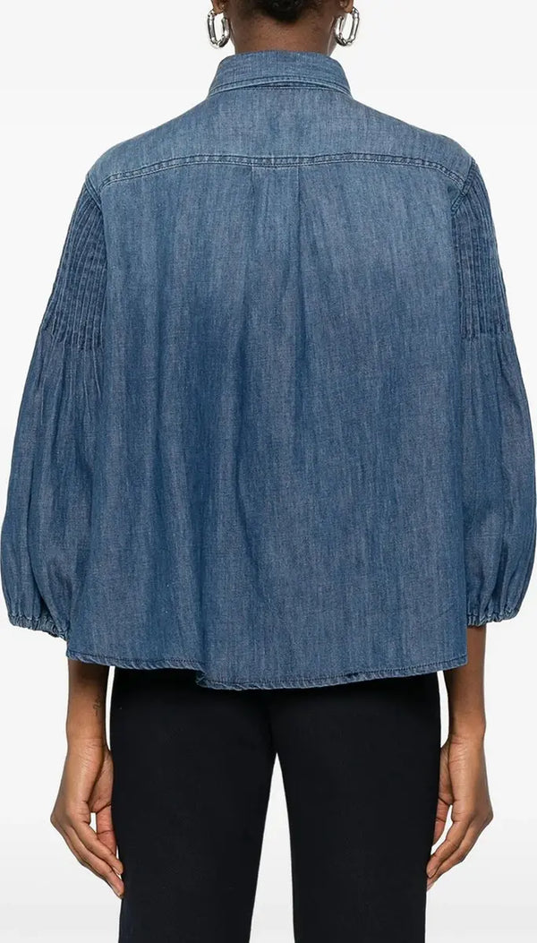 Pinko Γυναικείο Καλοκαιρινό Top Τζιν Μπλε 106402A33J-PJL