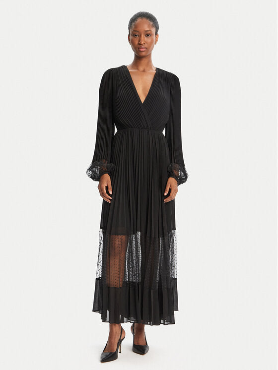 TWINSET Φόρεμα βραδινό 252TP2641 Μαύρο Regular Fit