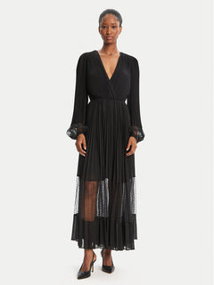TWINSET Φόρεμα βραδινό 252TP2641 Μαύρο Regular Fit