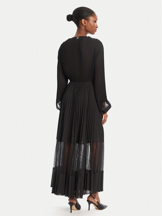 TWINSET Φόρεμα βραδινό 252TP2641 Μαύρο Regular Fit