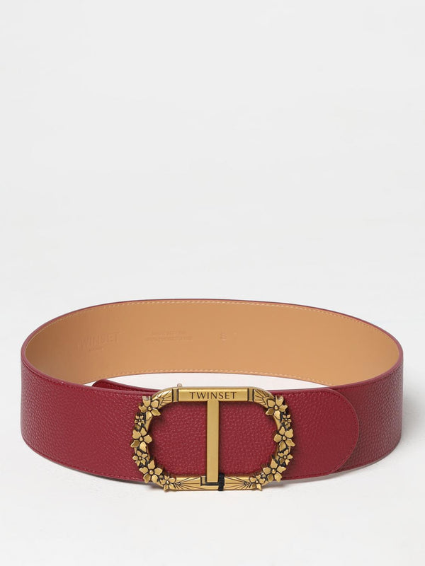 Twinset belt in grained synthetic leather