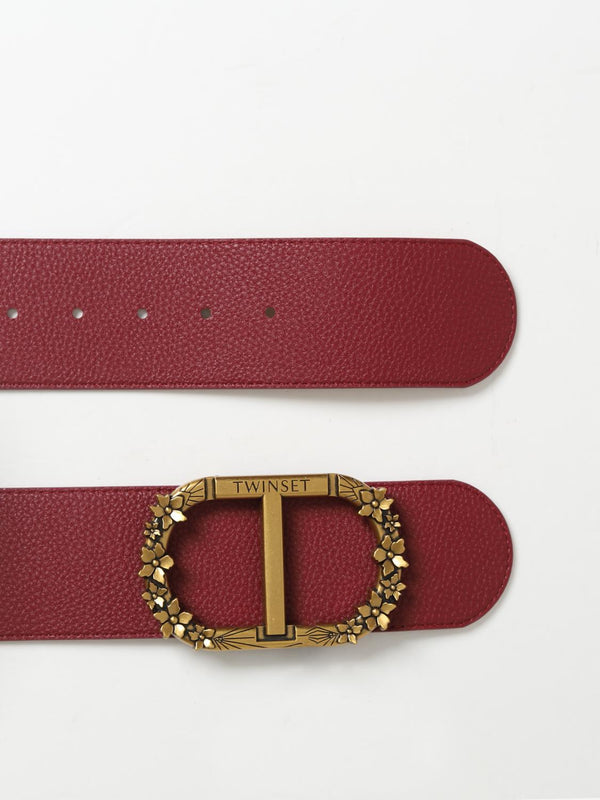 Twinset belt in grained synthetic leather